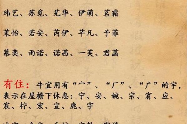 半夜出生的属牛男孩取名常用字有哪些姓名