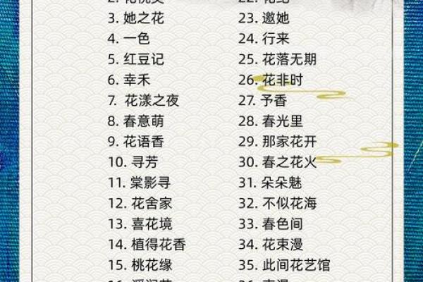 花店名字大全-名字大全-姓名学-华易算命网姓名